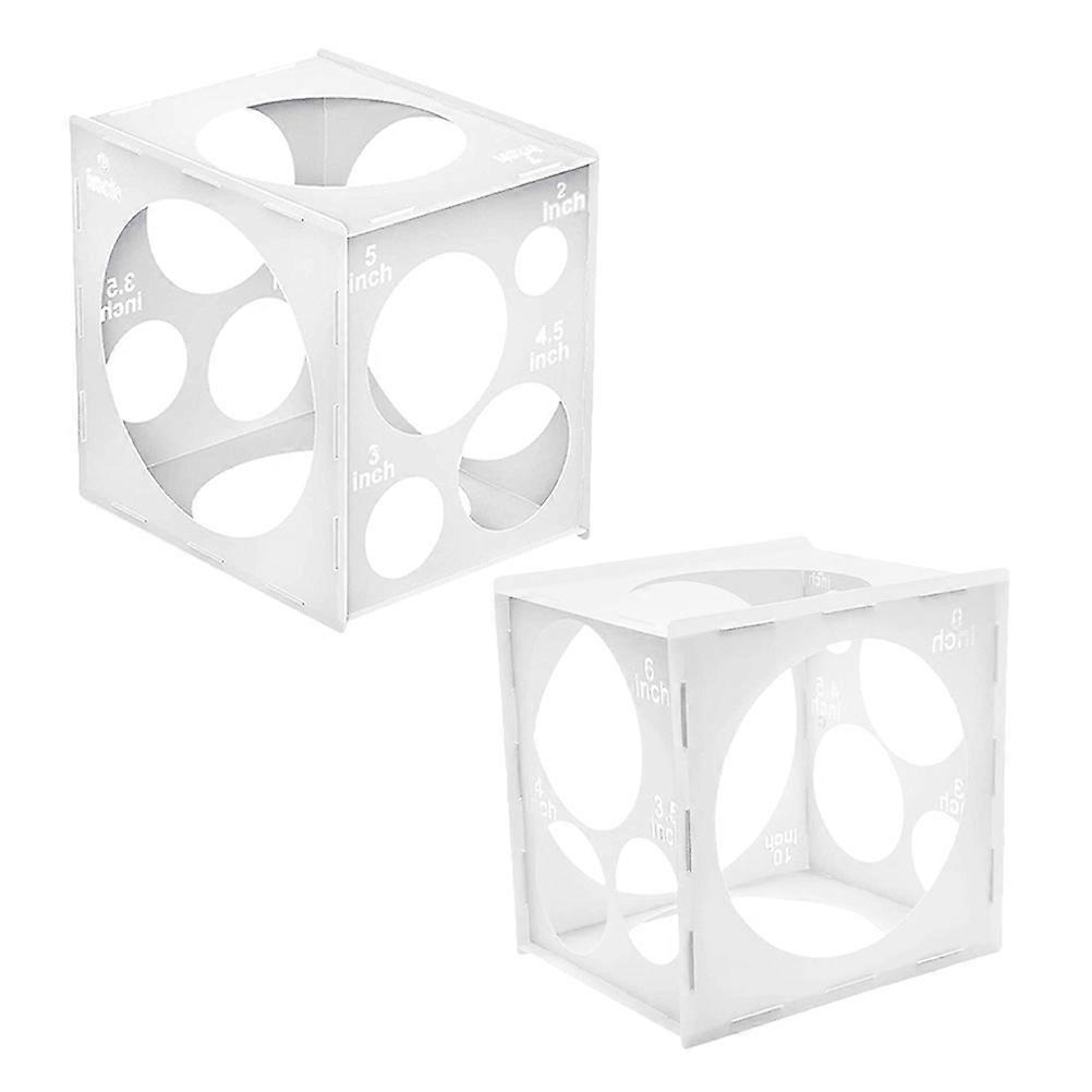 Balloon Sizer Cube Balloon Measure Box for Precise Sizing 2Pcs Set