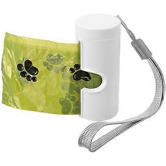 Dog Poop Bag Holder for Portable Use 1Set Durable White ABS Dispenser