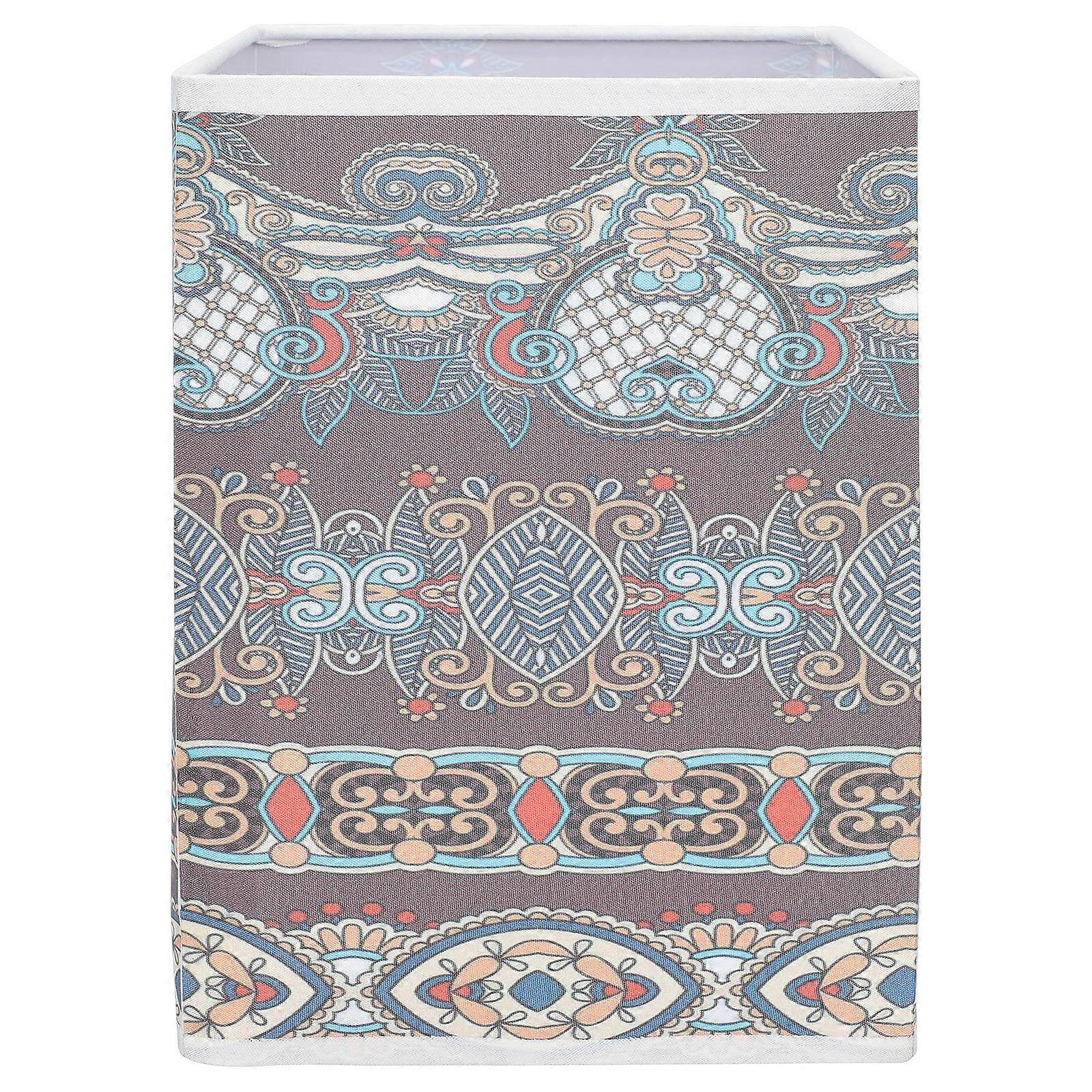 Multi-Function Lampshade for Desk Lamp Light Brown Cloth Material