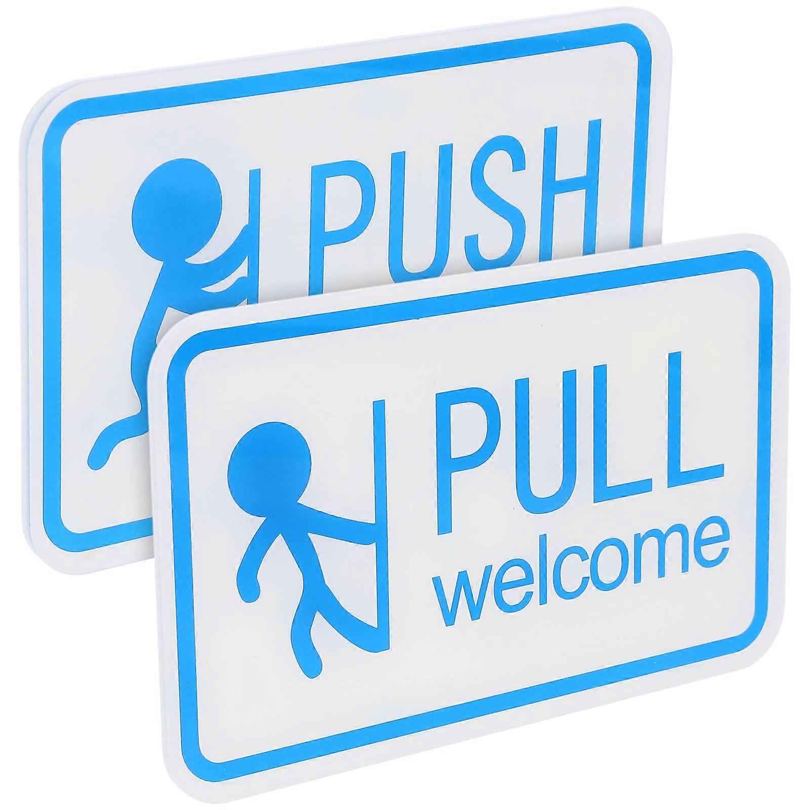 Acrylic Door Identification Push and Pull Signs for Office Use 5Sets