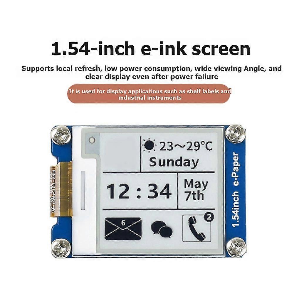 1.54inch SPI E-Ink E-Paper Screen for Arduino STM32 Raspberry Pi 4B EPaper Display Module for Coding Projects