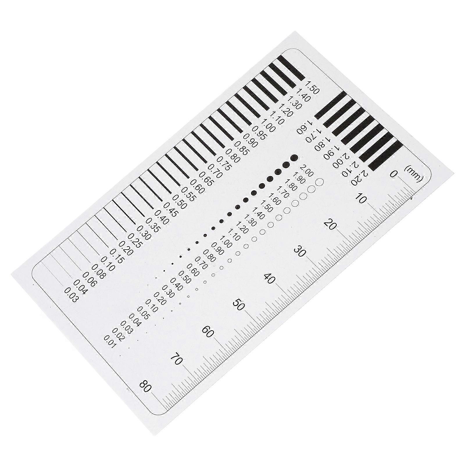 Chart Ruler Measuring Tool High Precision Sec Size Estimation Chart for Professionals Diameter Area Measure 1Pack