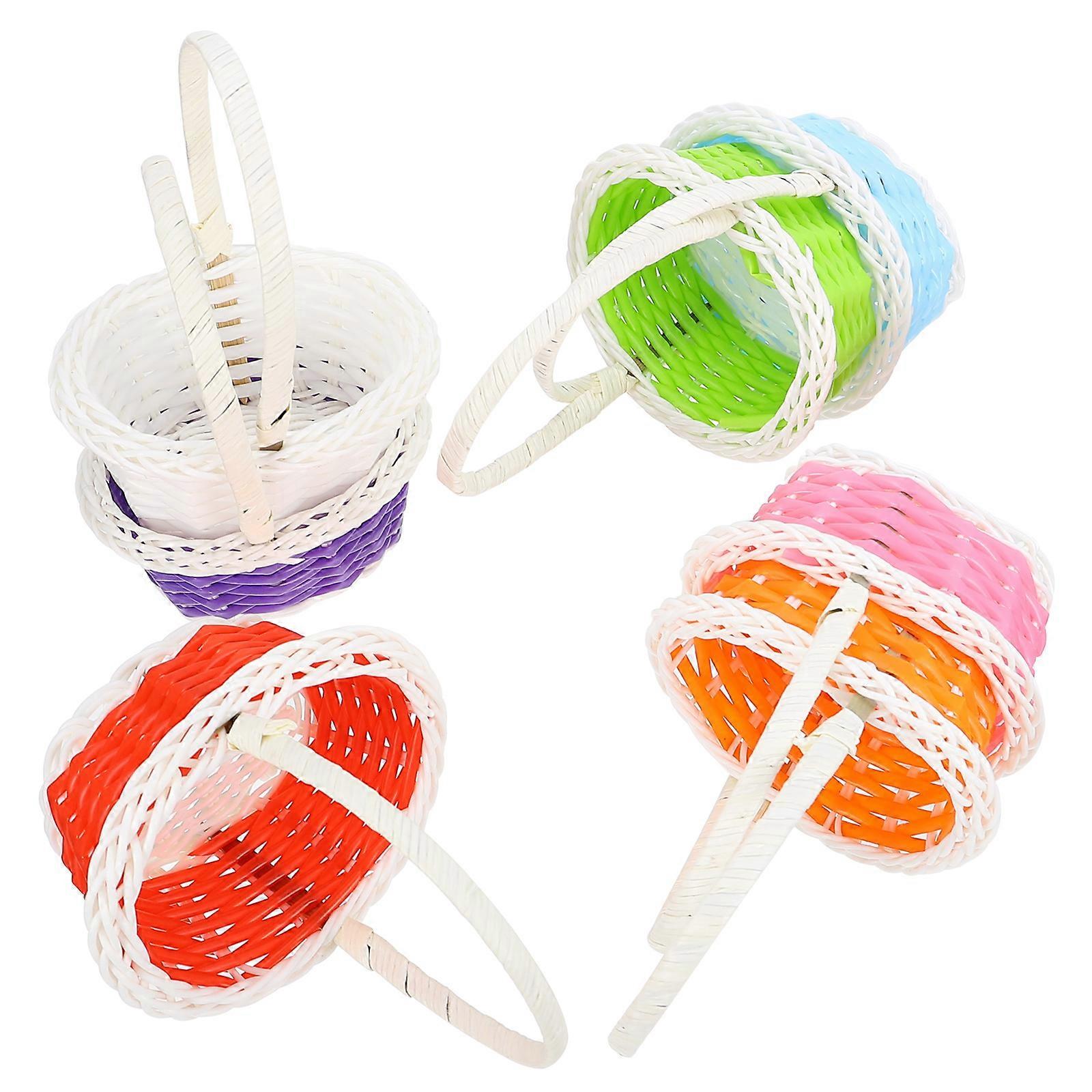 Plastic Easter Egg Baskets Basket for Storage 7Pcs Set