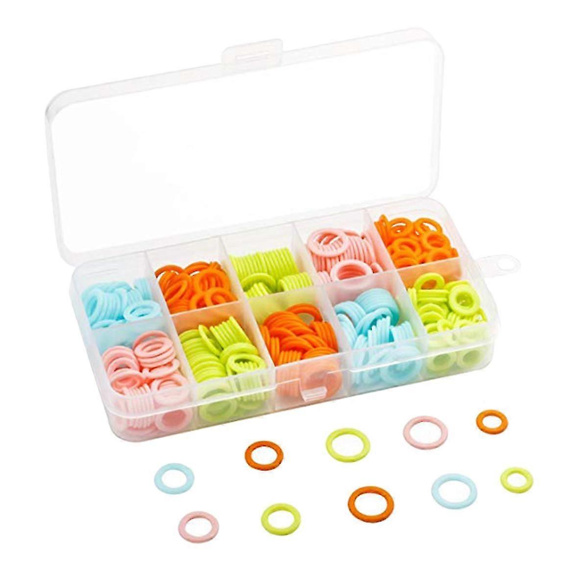 Knitting Circle Markers, Assorted Color, 12Pcs, for Stitch Marking
