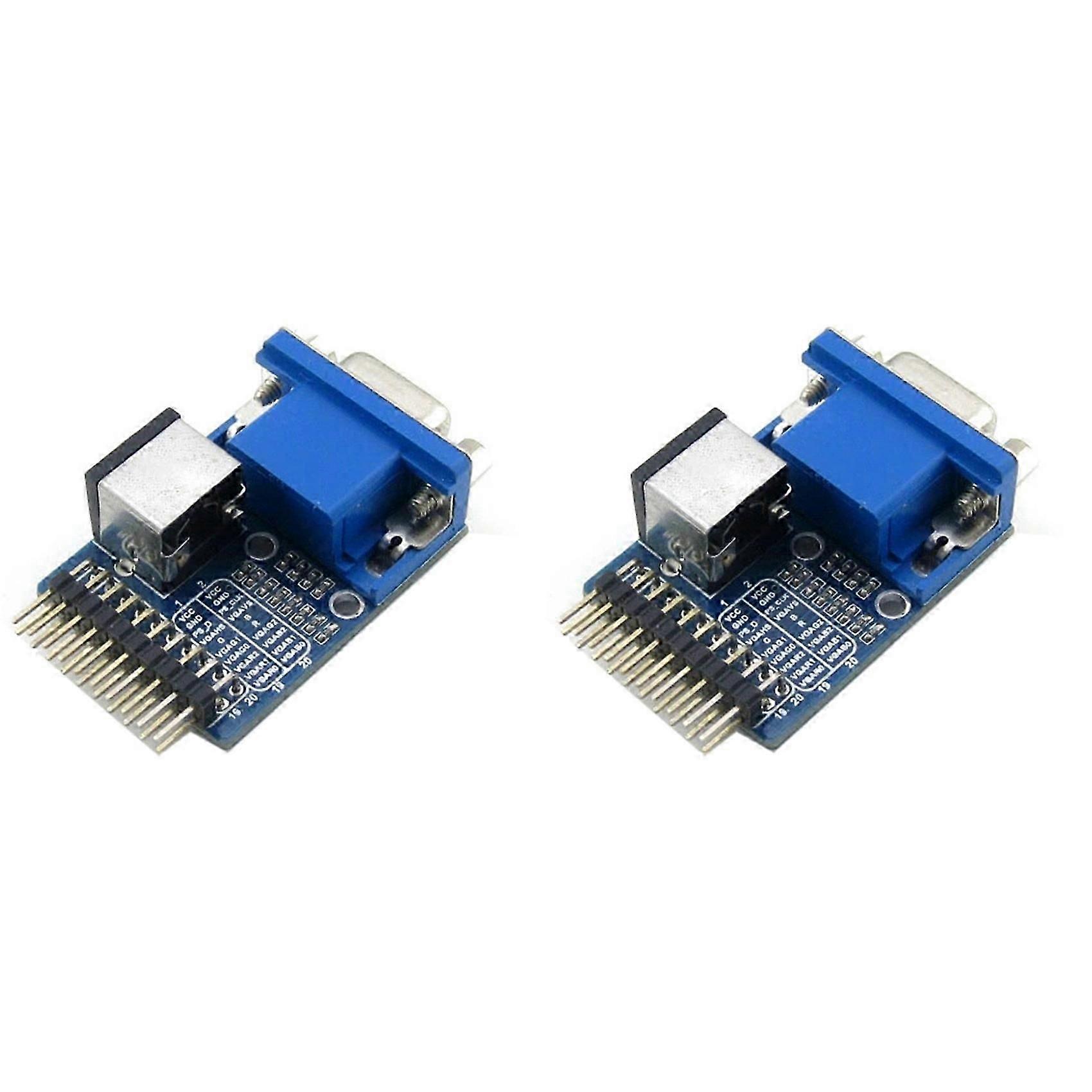 2X VGA to PS2 Module VGA PS2 Test Module Adapter Board Development Board