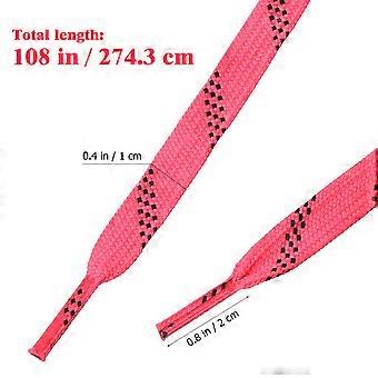 1 Pair Polyester Shoelaces Ice Shoes Wax Laces Roller Skates Wax Shoelaces (Pink)