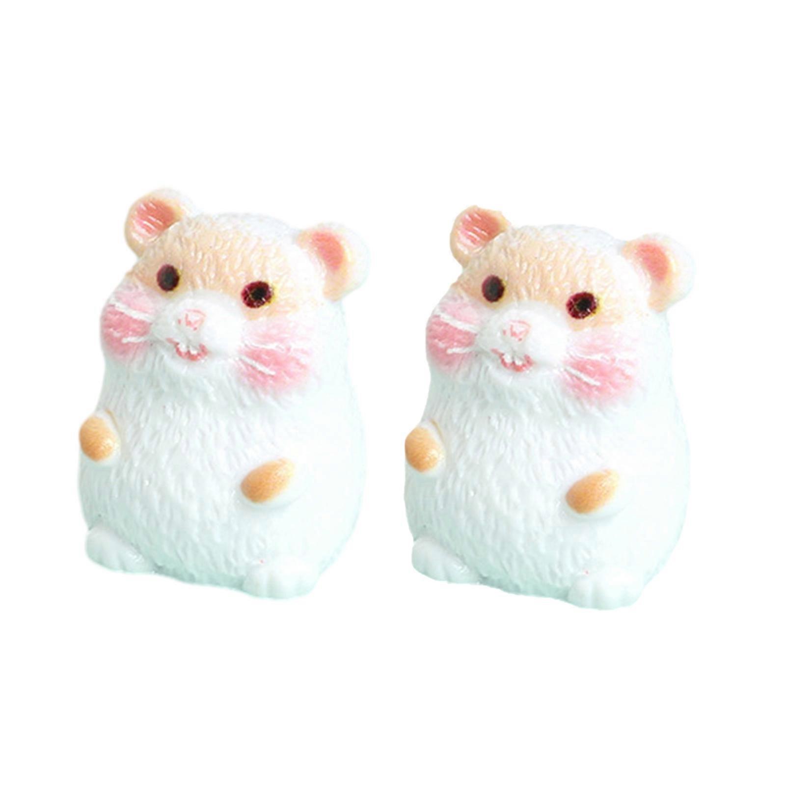 Little Hamster Statue - Uplifting Expression & Compact - for Home & Office Decor