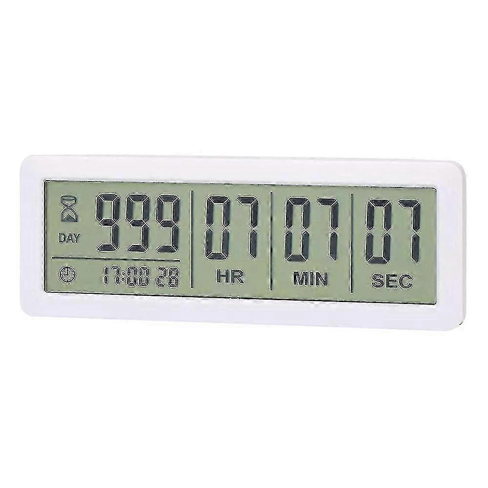 Large Digital Display 999-Day Countdown Timer Clock for Kitchen, Lab, Graduation, Office Use