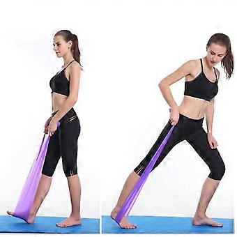 5pcs Elastic Band Resistance Band Durable Hip Resistance Belt for Fitness Yoga Workout Sports (1500x150x0.35mm, Blue, Pink, Purple, Yellow and Red Eac