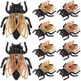 20 PCS Cigarra Estatueta Brinquedo Jardim Doméstico Escritório Paisagem Ornamento Cigarra Brinquedo