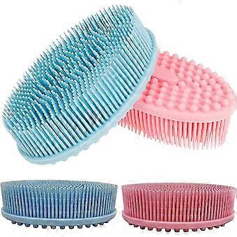 4 Pcs Silicone Body Brush, Iave Massage Brush Exfoliating Body Scrubber