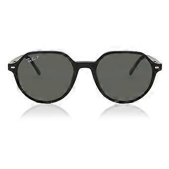 Ray-Ban RB2195 Thalia Polarized 901/58 Full Rim Black Unisex Oval Sunglasses UV3 Polarized Original