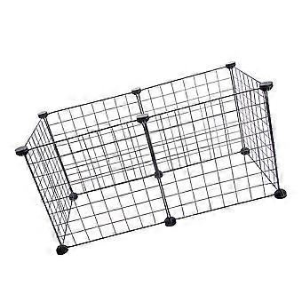 Pet Fence Pet Isolation Fence for 1Set Detachable Black Mesh House