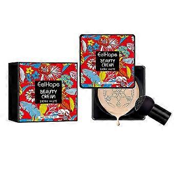 Eelhope Mushroom-Shaped Haircut Cc Cream Cover Facial Blemishes Lightweight Natural Base Makeup Long Lasting Smear-Proof Makeup Air Cushion
