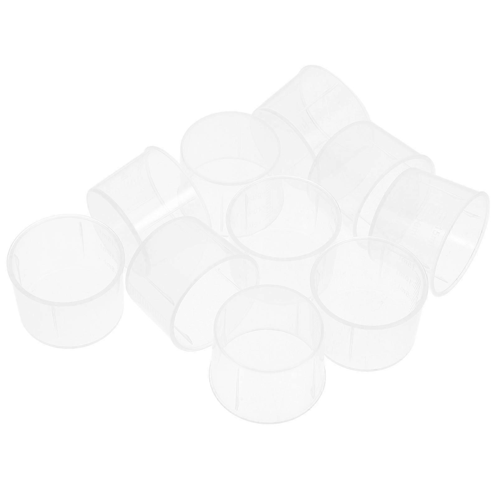 Transparent Plastic Measuring Cup Beaker for Measuring 10Pcs Liquid Measure