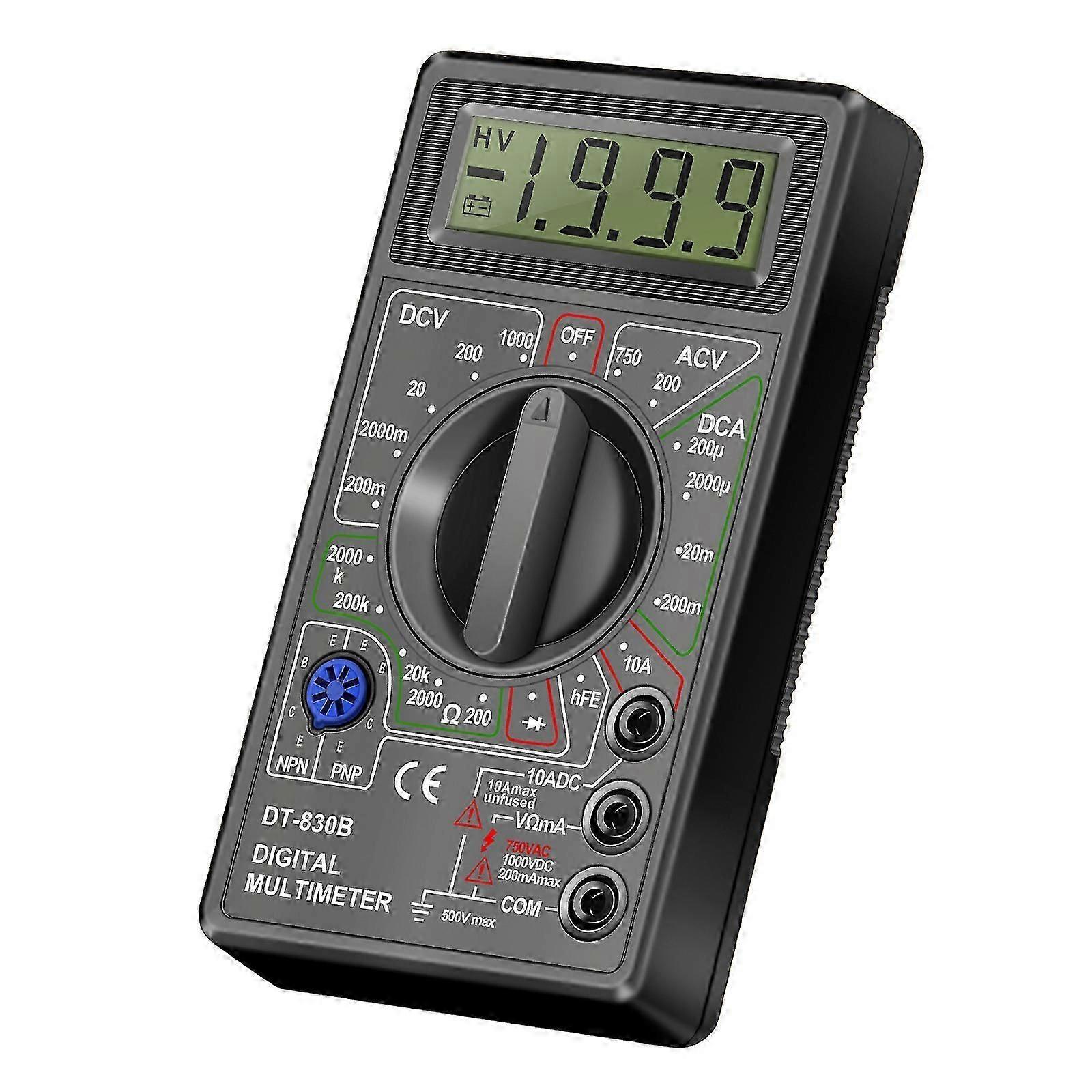 DT-830B Multimeter LCD Auto Range Digital Voltmeter Ohmmeter Volt Tester