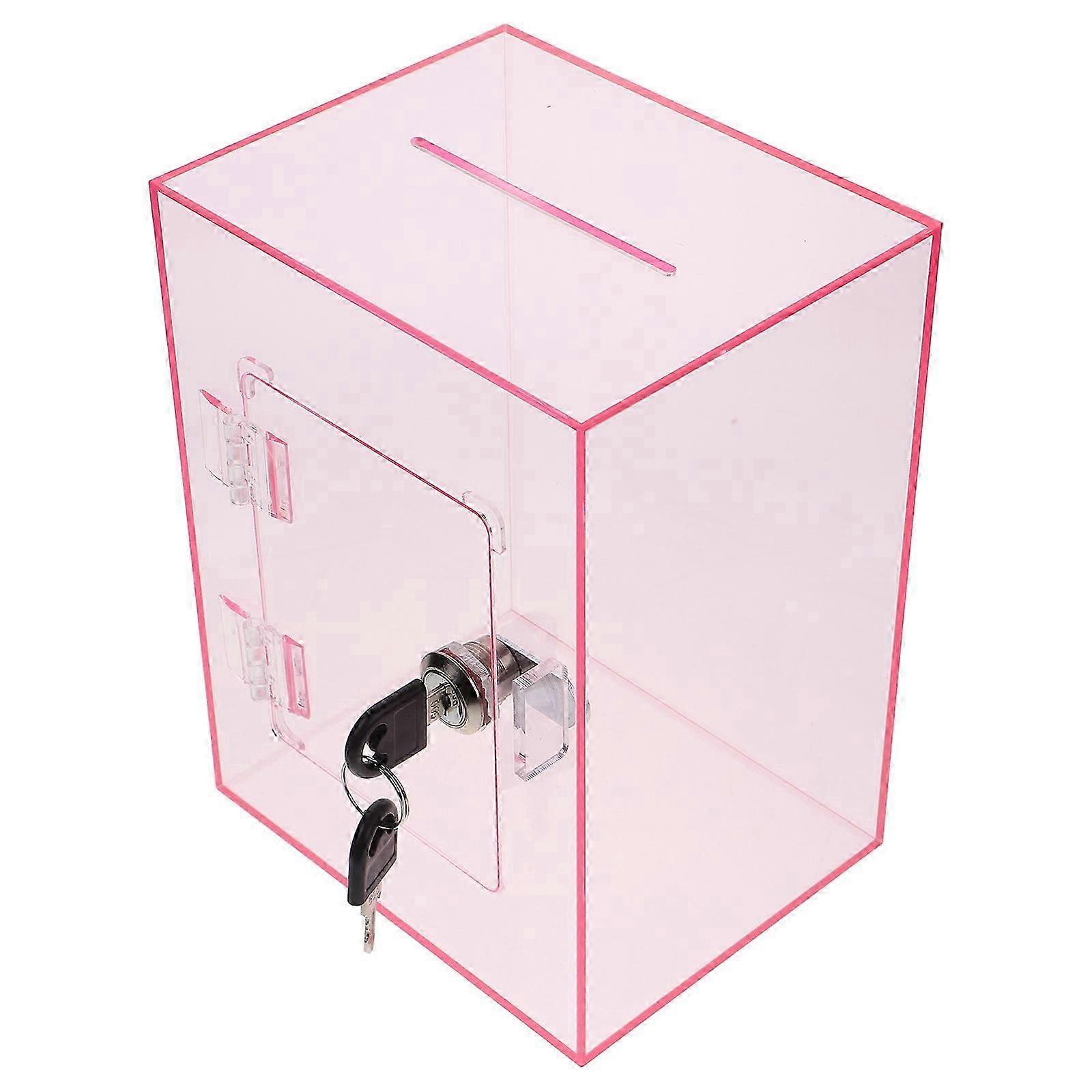 Lockable Clear Acrylic Collection Storage Box, 1 Pack