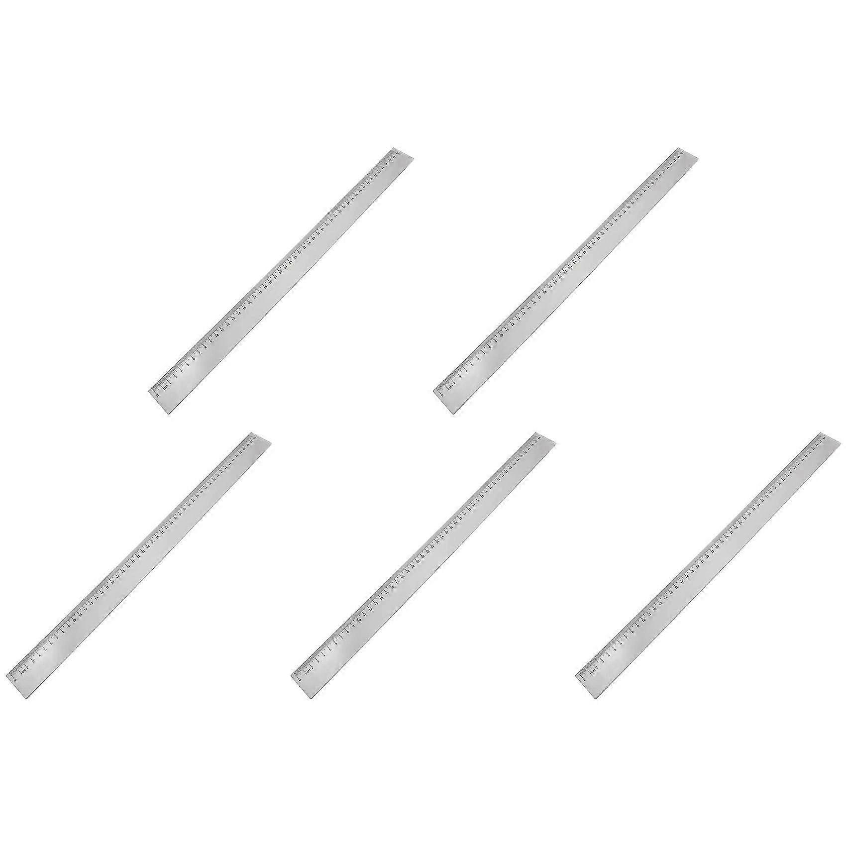 5pcs 50cm Clear Plastic Measuring Long Straight Centimeter Ruler