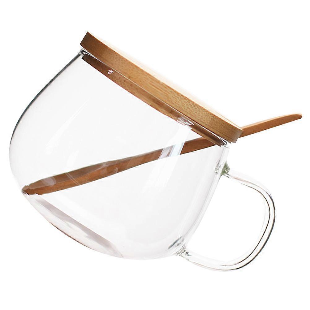 Glass Lid for Drinking 350Ml Heatproof Transparent with