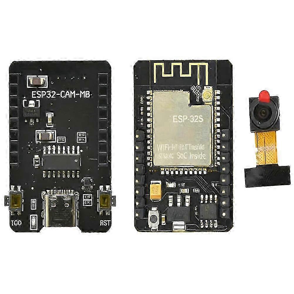ESP32 Cam WiFi Bluetooth Development Module Board: with OV2640 Camera,CH340 Programmer, BT Type-C for IoT & AI Projects