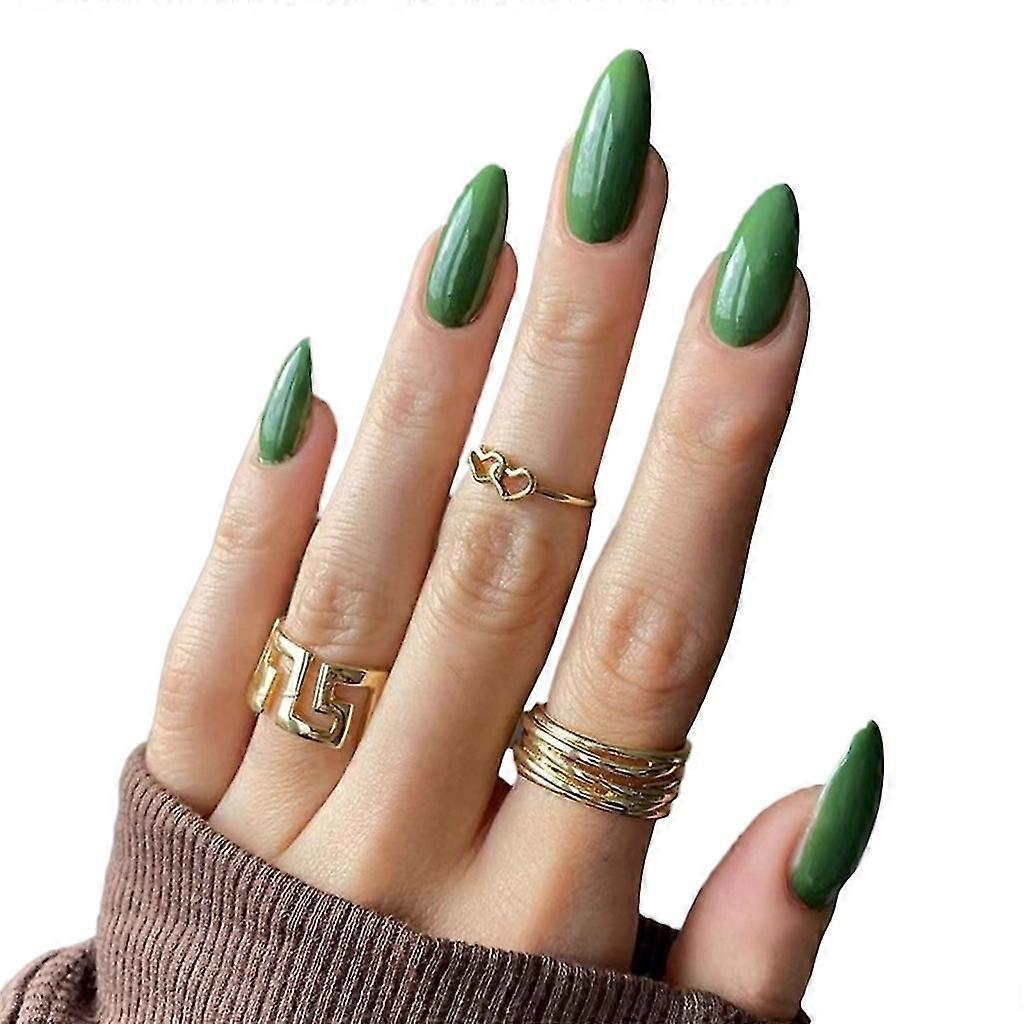 Medium Length False Nails Wearable False Nails Diy Solid Color Press On Nails