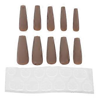 10pcs Long Coffin Glossy Fake Nails Artificial Press On Full Cover False Tips Nails Manicure Accessories for Women GirlsN5355-06