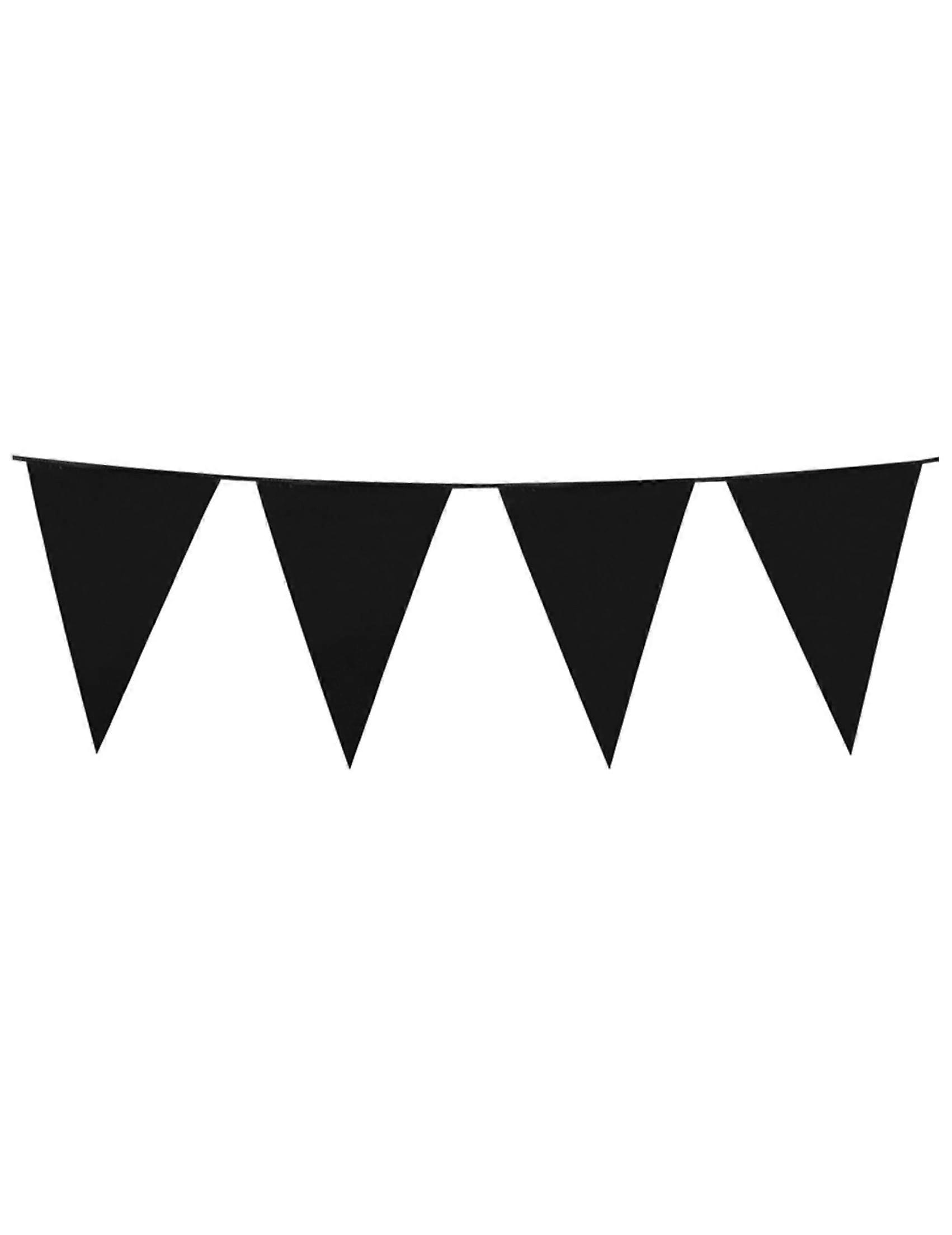 10m black bunting garland