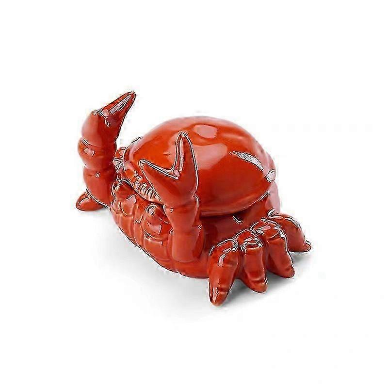 Crab Ceramic Ashtray With Lid