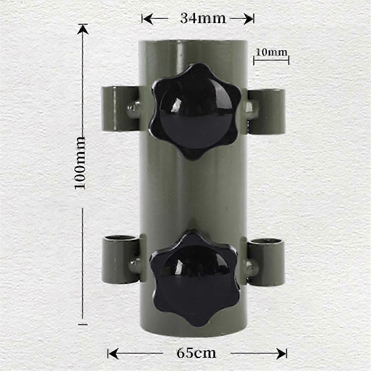 Adjustable Tent Pole Set with Ground Brackets, 6-Pack Windproof Canopy Support for Outdoor Use