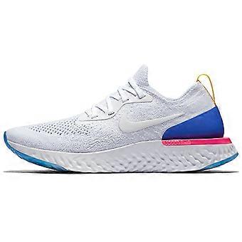 Nike Epic React Flyknit White Racer Blue Pink Blast Women's AQ0070-101