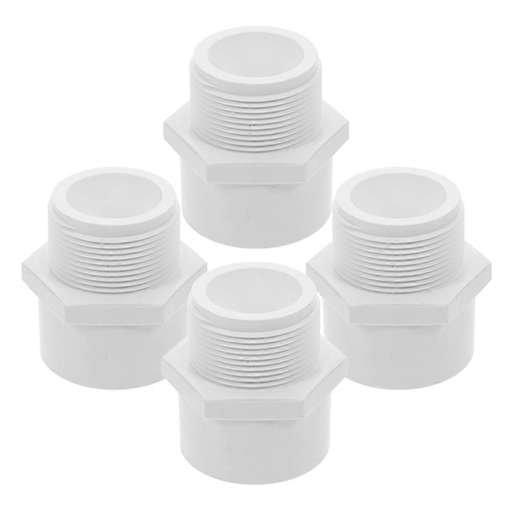 White PVC Pipe Fitting Coupling Adapter for Connect 12Pcs Male Threaded Joint