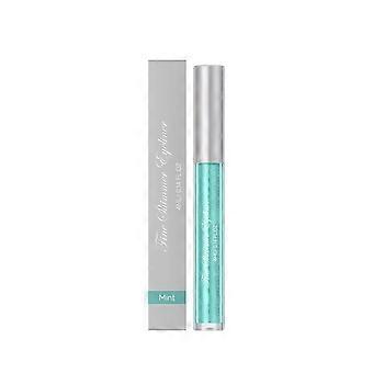 2pcs Shiny Liquid Eyeliner Eyeshadow, Cyan Shimmer Mint Green, Natural Color, Smooth Fluid, Daily Versatile Beautiful Eye Makeup