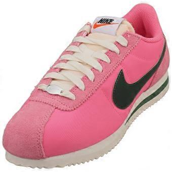 Baskets Nike Cortez pour femme, rose et vert
