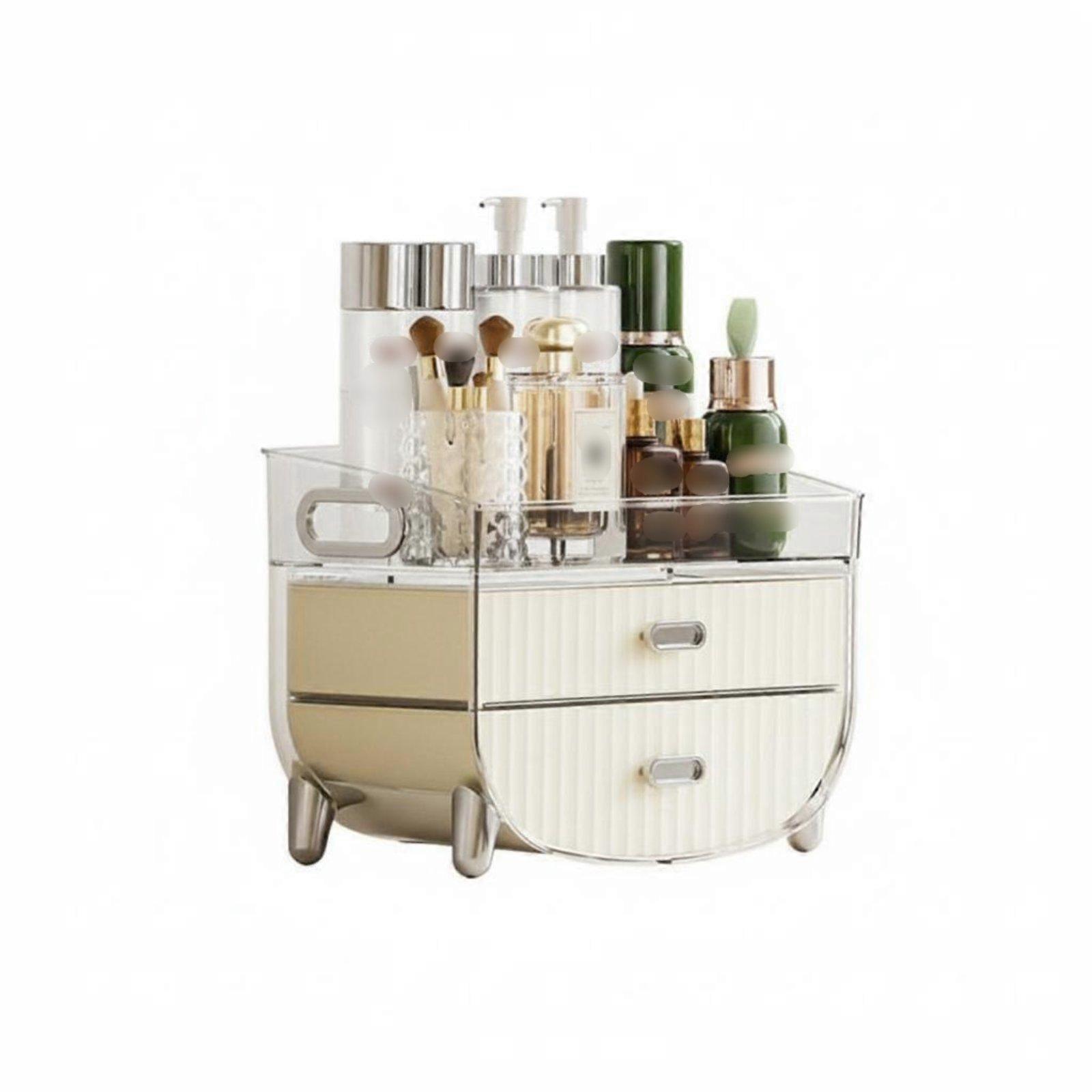 Desktop Makeup Organizer Multi-Compartment Makeup Organizer Box Large Capacity