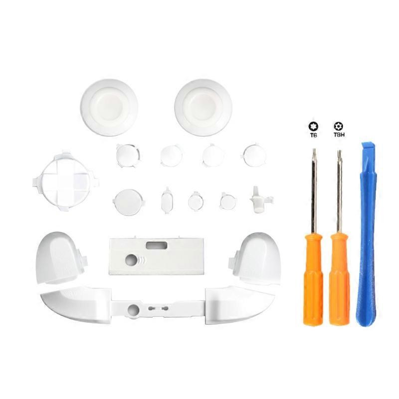 For X-box One Elite Controller LB for RB Bumper Buttons Trigger Plastic Jack Version Replacement (Black/Blue/Red/Orange)  white