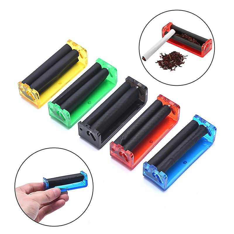70mm Easy Manual Cigarette Tobacco Smoking Roller Maker Rolling Machine Clear HFMQV