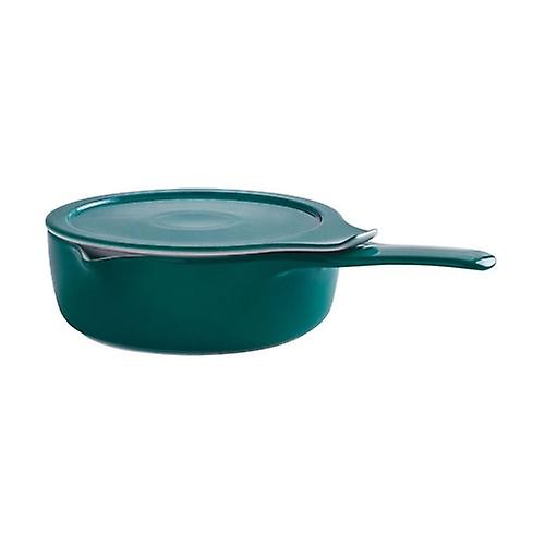 Turquoise porcelain saucepan set with lid 2 units