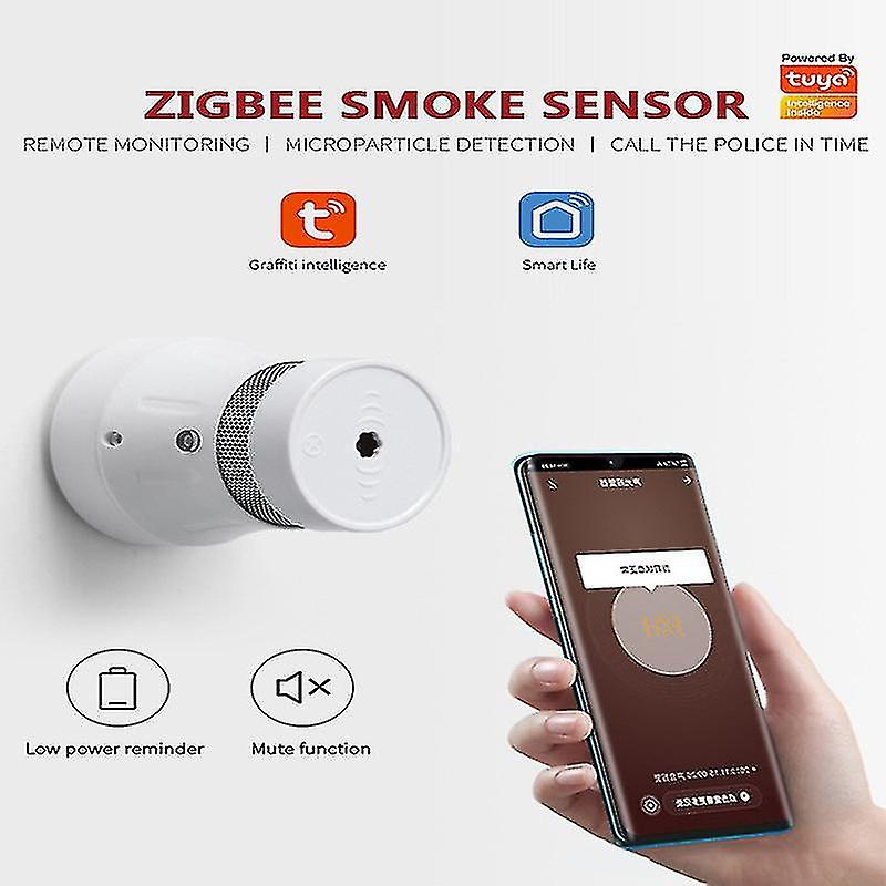 Zigbee Smoke Detector App Notification Wireless Wifi Smoke Sensor Smart Fire Smoke Detector