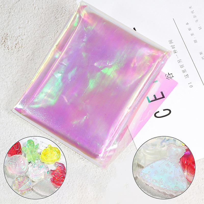 1 Pcs Laser Iridescent Clear Film Ab Effect Paper Diy Epoxy Resin Jewelry Fillings