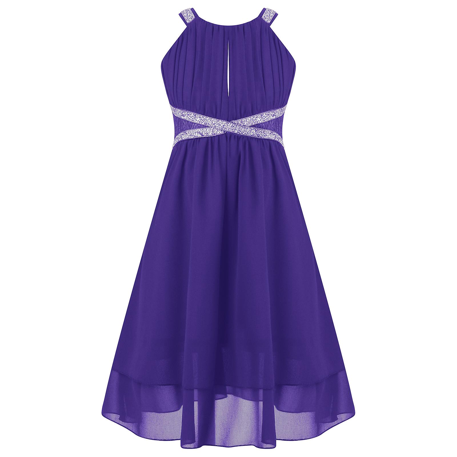 Kinderen meisjes elegante chiffon feestjurk verjaardag avond prom