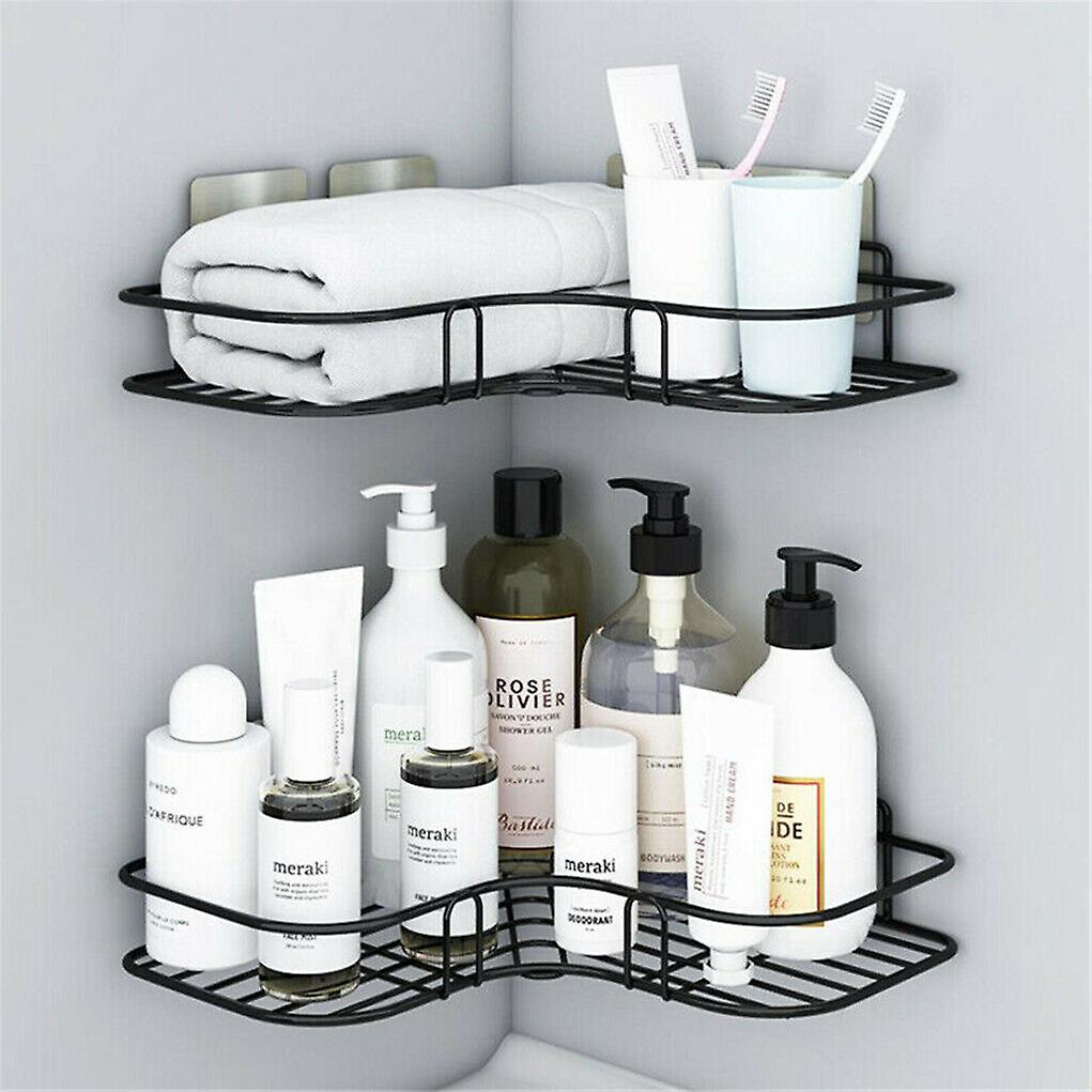2x Heavy Duty Kitchen Bathroom Wired Corner Shower Caddy Holder