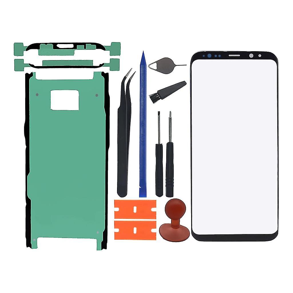 Kit de réparation d’écran d’objectif en verre extérieur avant Adapté compatible S8 / s8 Plus--D
