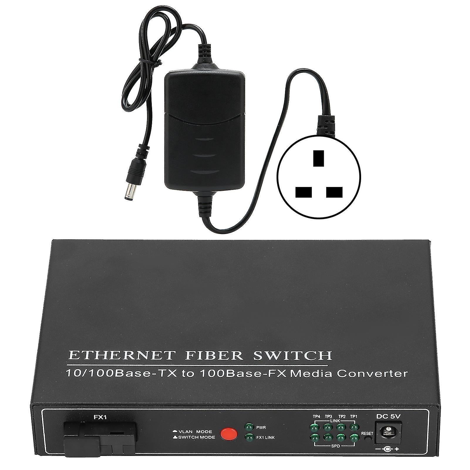 4 Ports Ethernet Fiber Switch Tbcmc3414es20a Plug Play Stable Sturdy Computer Networking Switches 100240vuk Plug