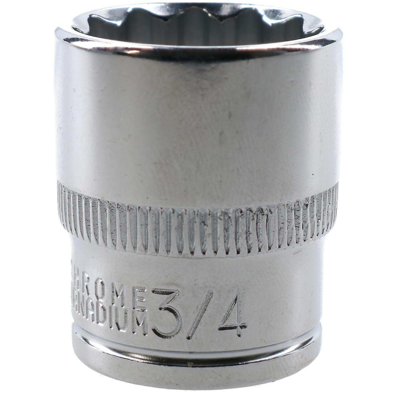 3/4" AF SAE Imperial Socket 3/8" Drive 12 Point Shallow Depth Chrome Vanadium Steel
