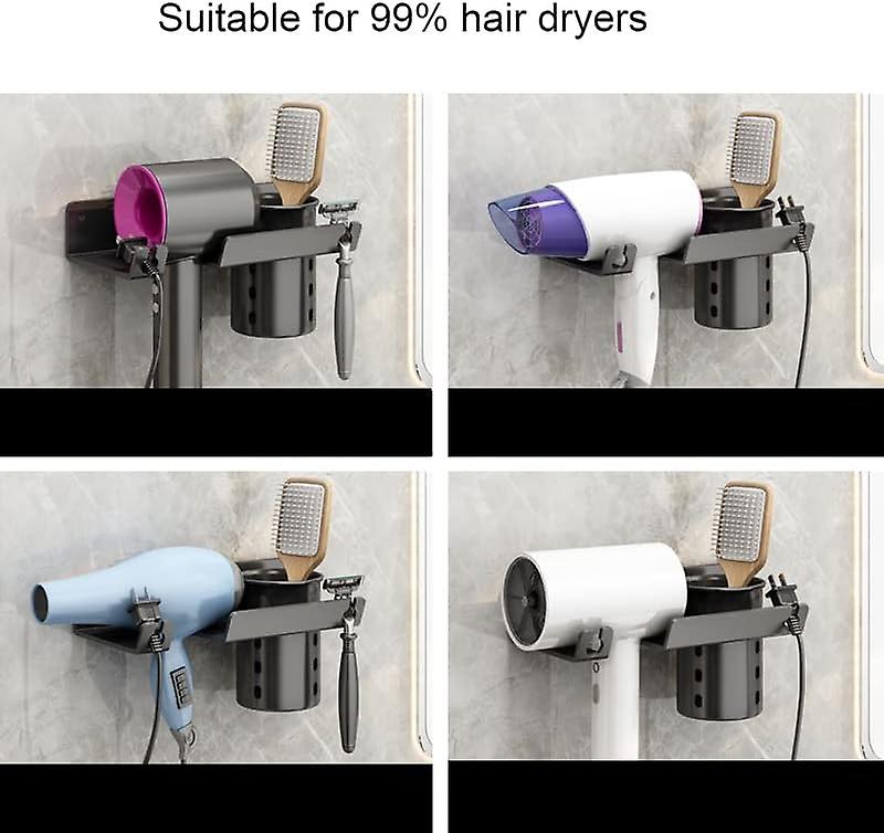 Metal Wall Mount for Dyson Supersonic Hair Dryer, with Storage Box ...