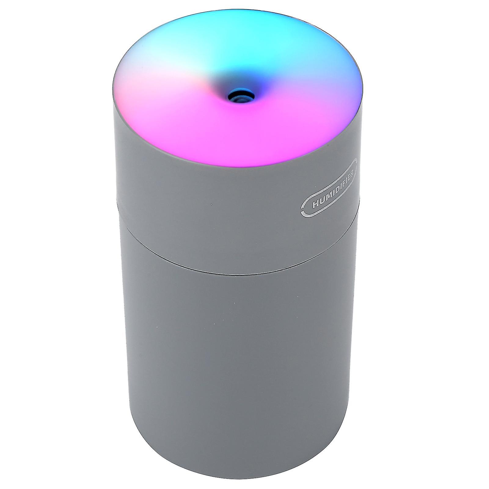 270ml USB Mini Desktop Car Air Humidifier with Colorful Light for Home Office BedroomGray 