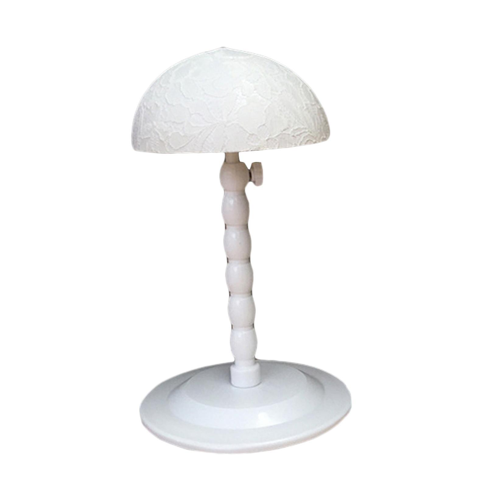 Wig Stand Adjustable Height Stable Wig Display Holder for Salons Shop Drying White