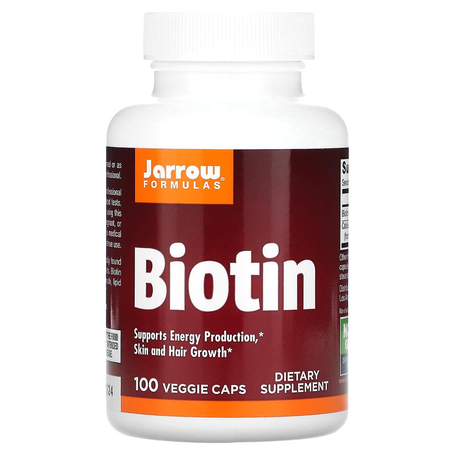Jarrow Formulas, Biotin, 100 Veggie Caps