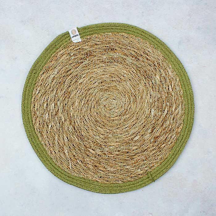 Seagrass & Jute Tablemat - Green