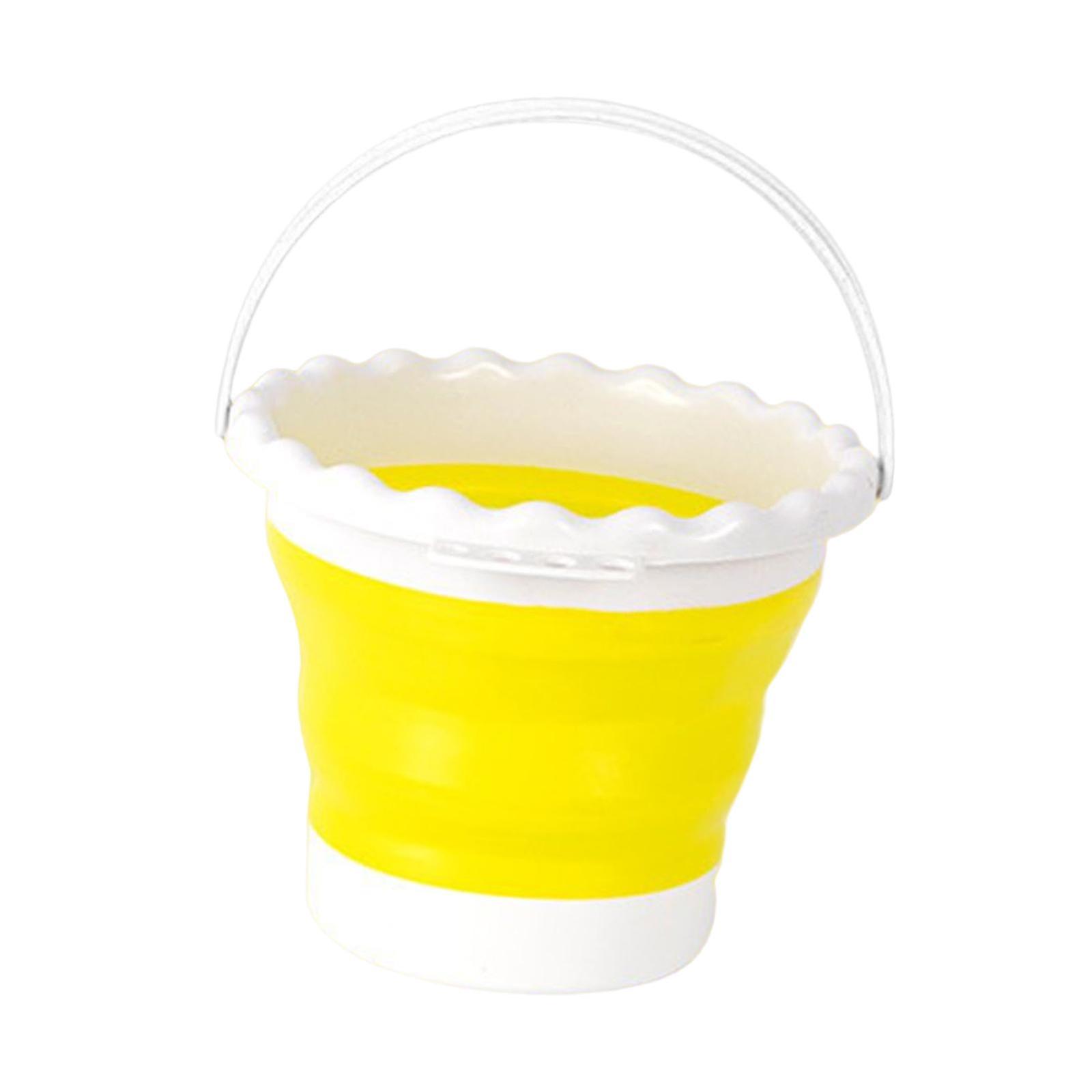 Paint Brush Washer Bucket Portable Foldable 2600ml For Outdoor Sketching Blue